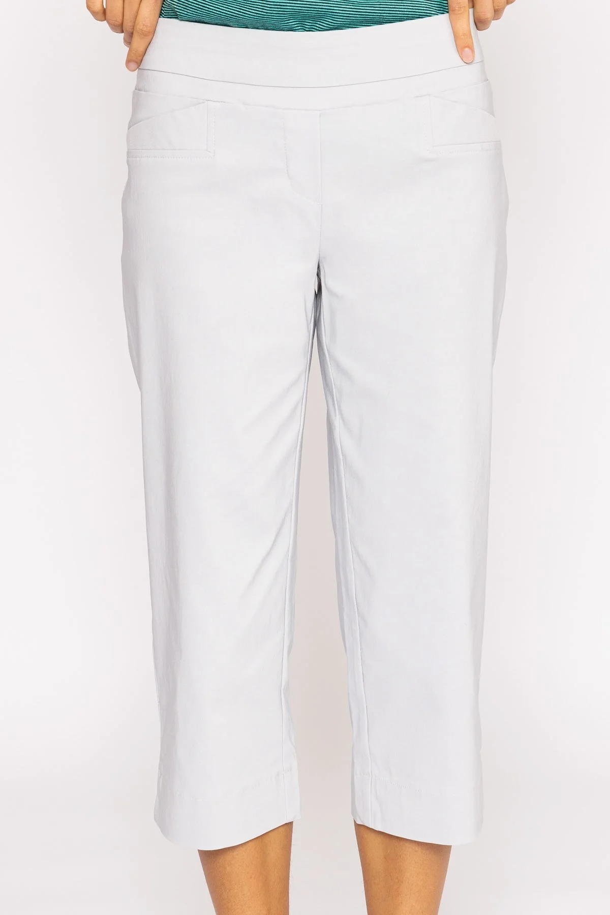 Bengaline Crop Pants in Grey