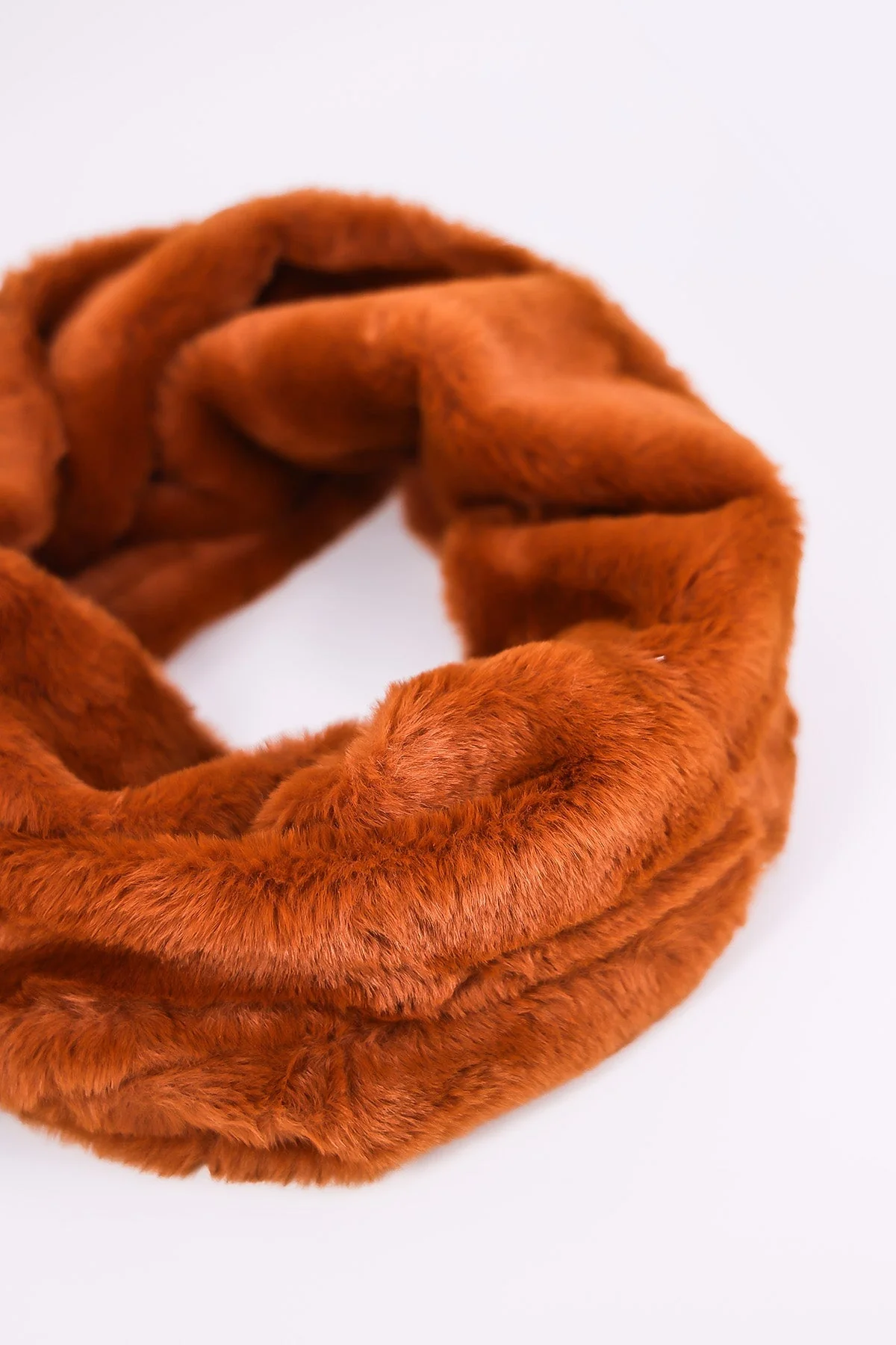 Faux Fur Snood in Tan