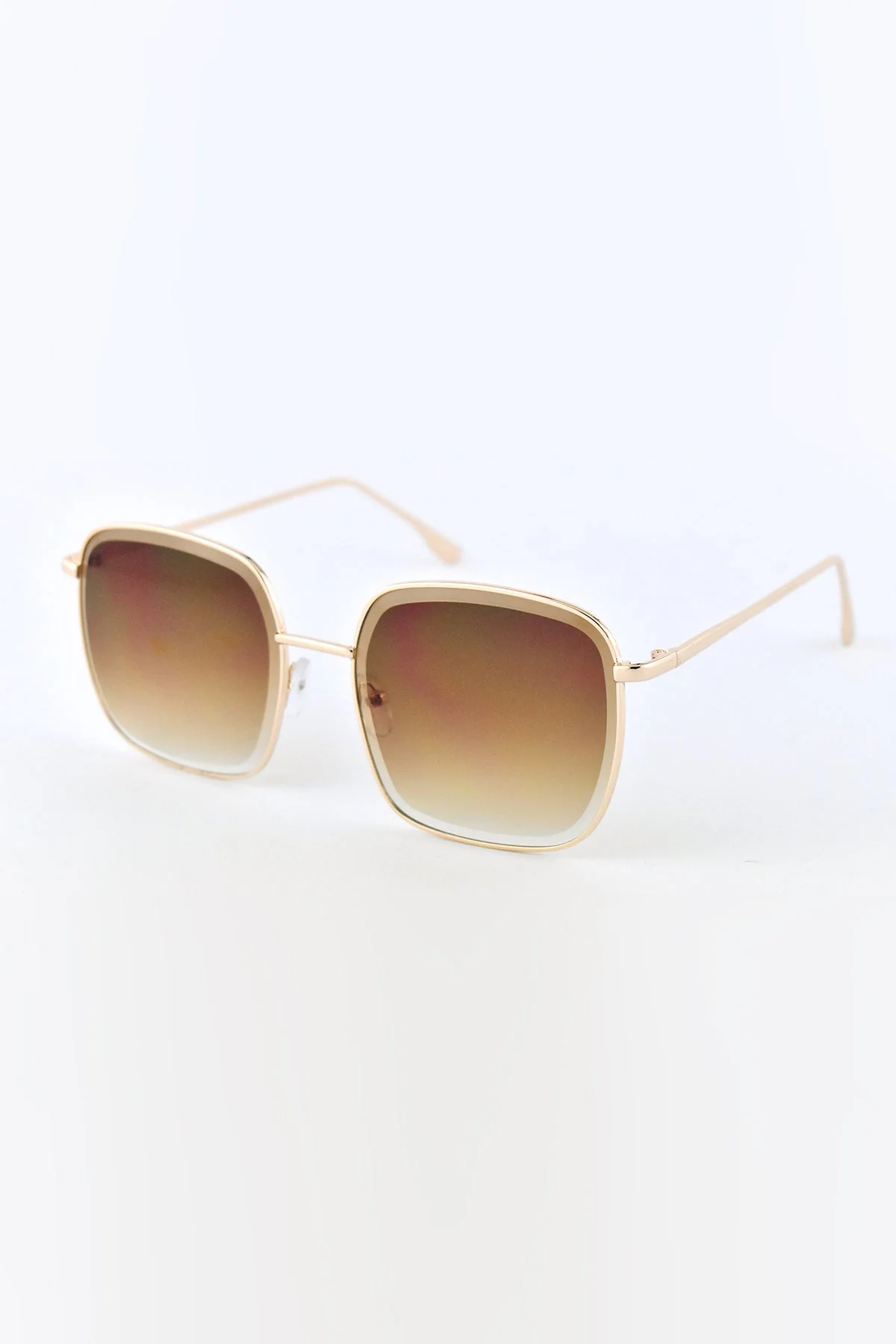 Ladies Sunglasses in Brown with Brown Lens