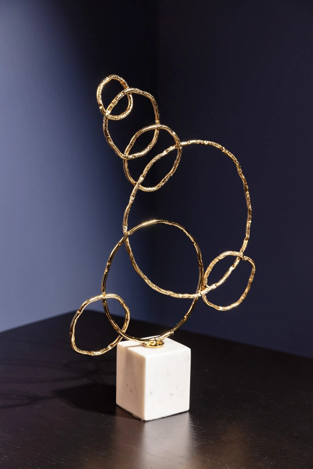 Medium Abstract Gold Marble Decor