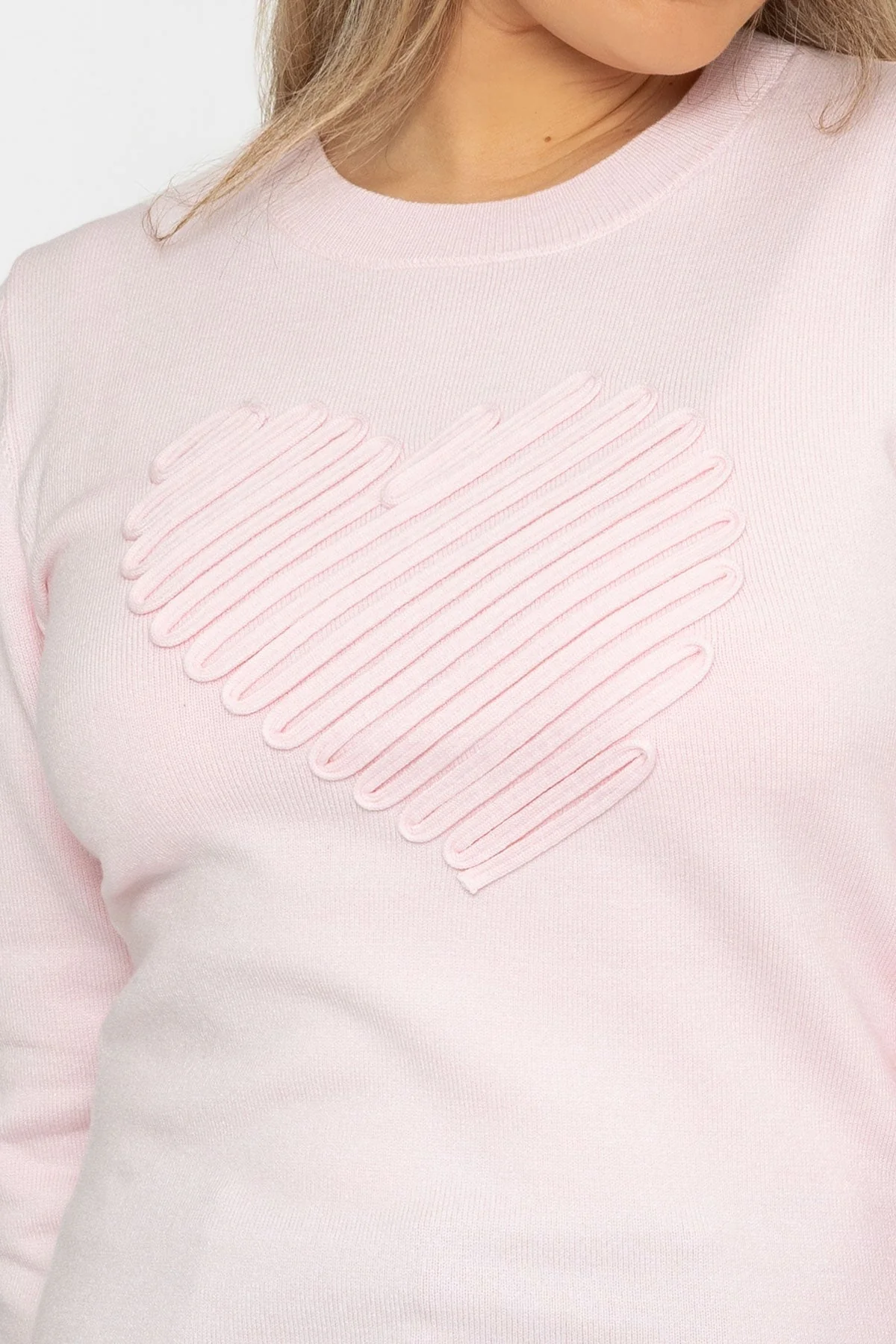 Heart Motif Knit in Pink