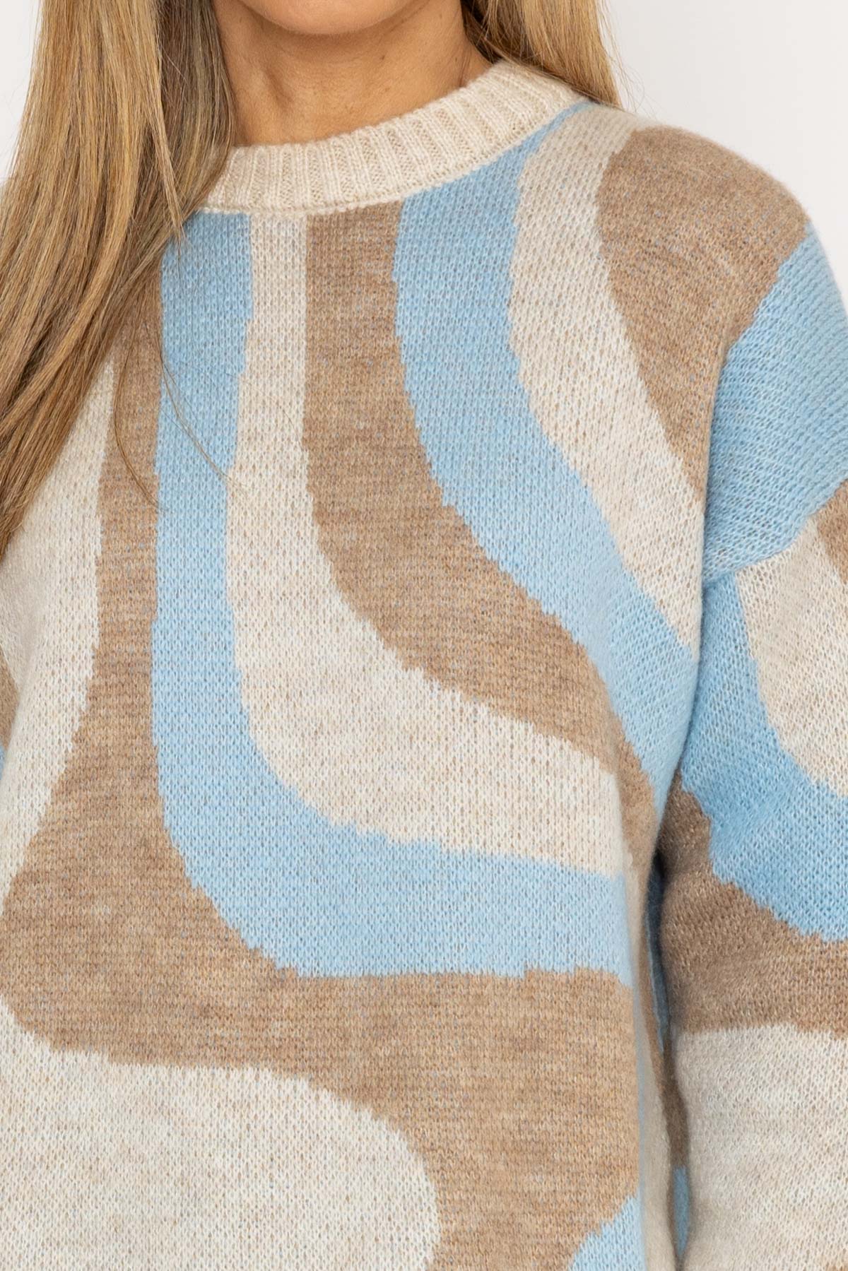 Wave Knit in Multi Print