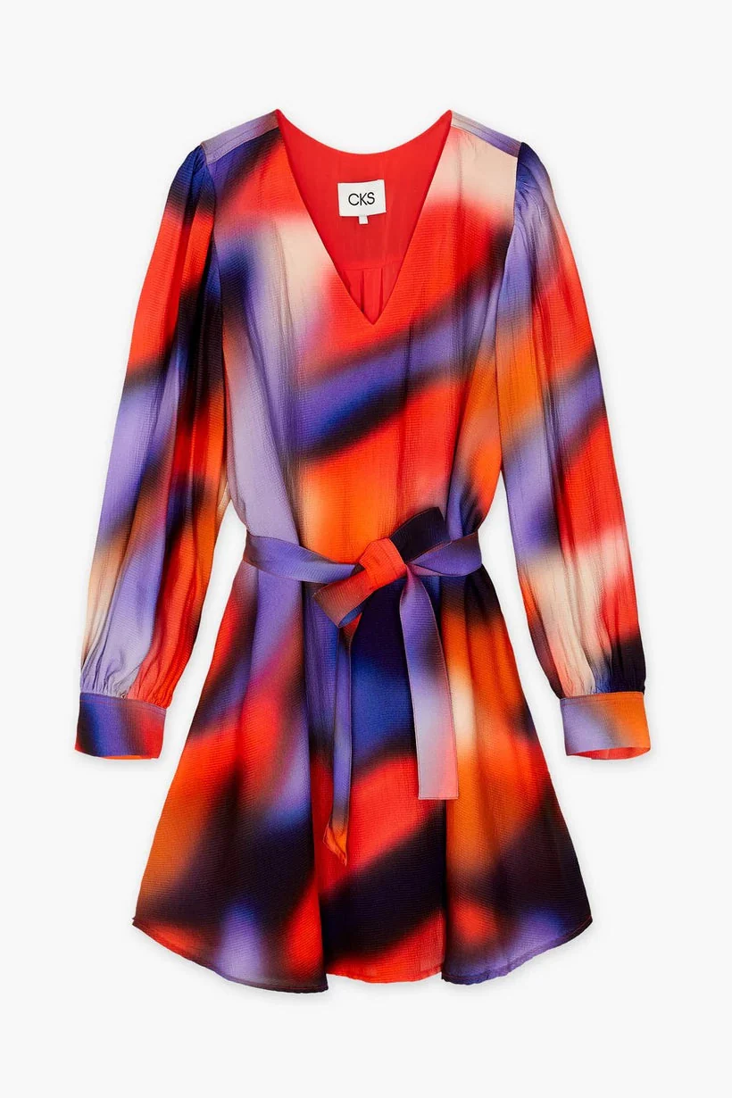 Daisys Short Dress in Multi Print