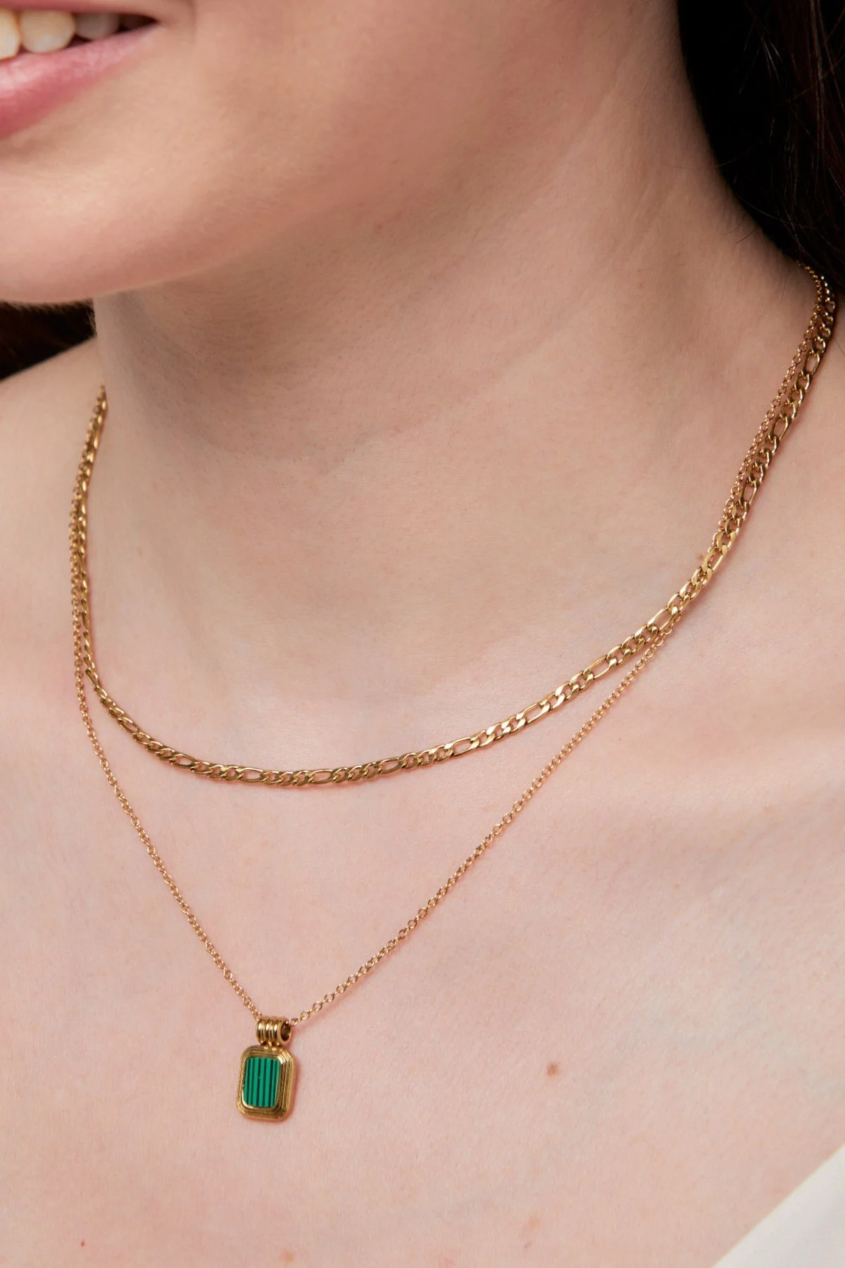 Layered Green Pendant