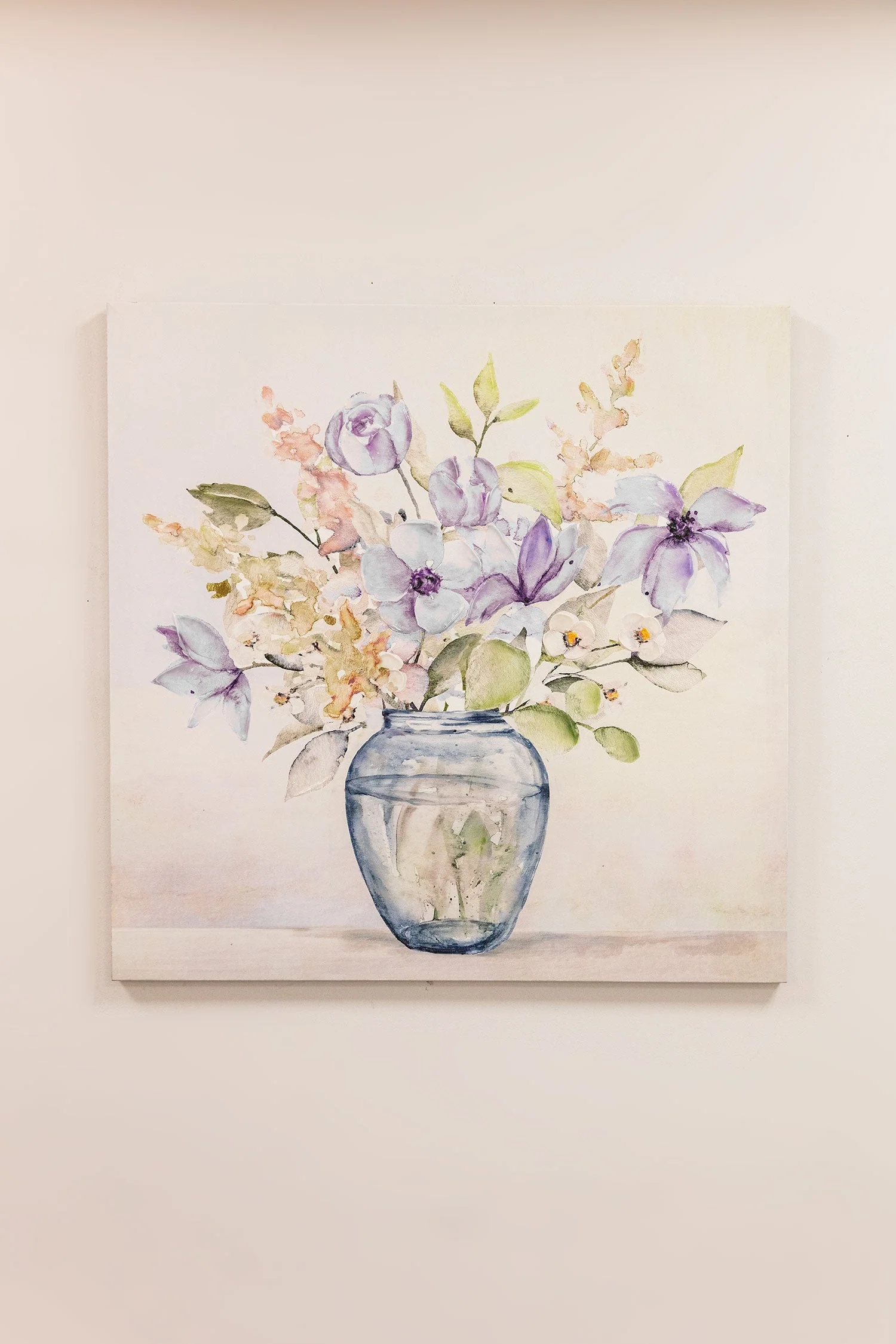 Floral Posy Vase Canvas Wall Art