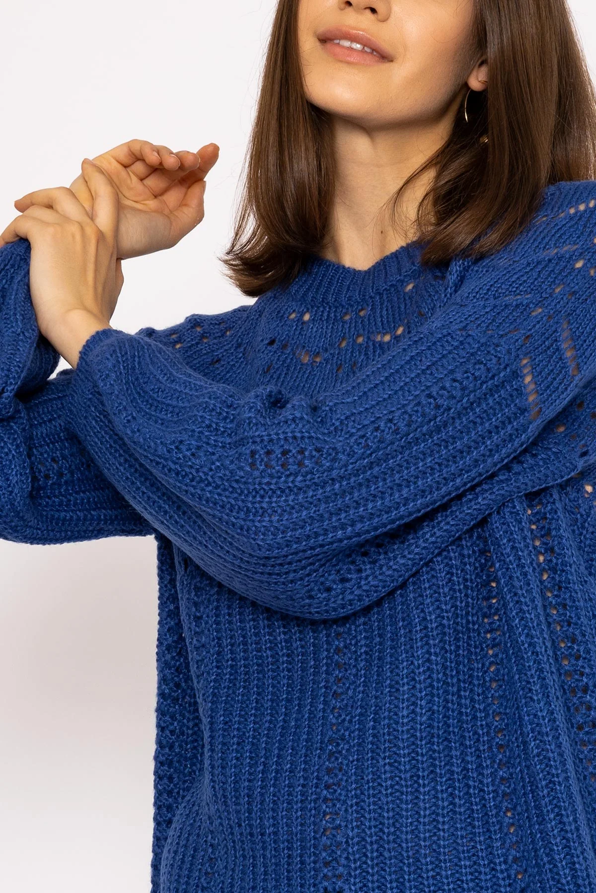 Puff Sleeve Knit in Cobalt