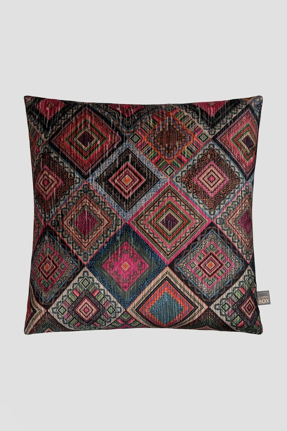 Rio Pink Geo Square Cushion