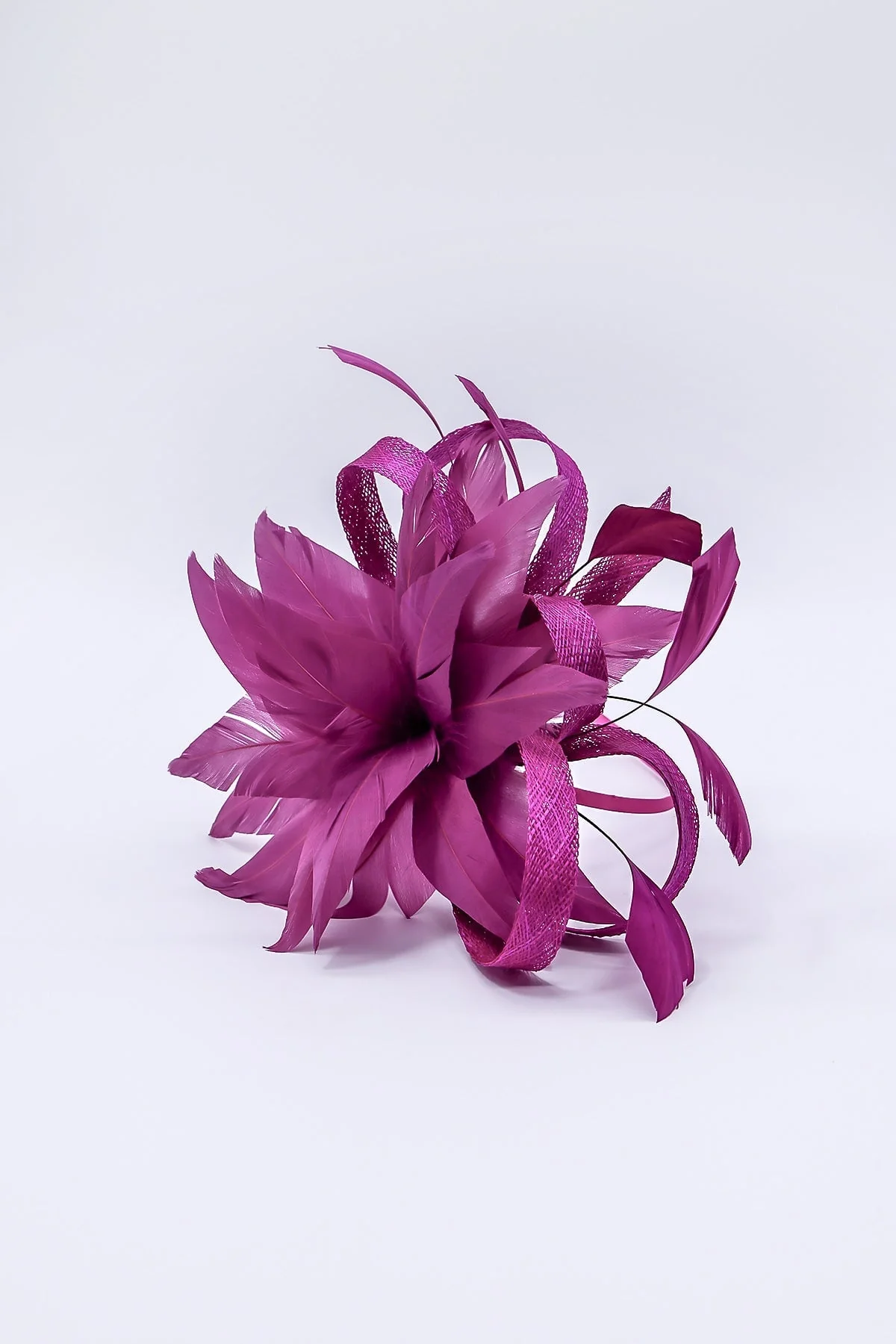 Flower Fascinator in Plum