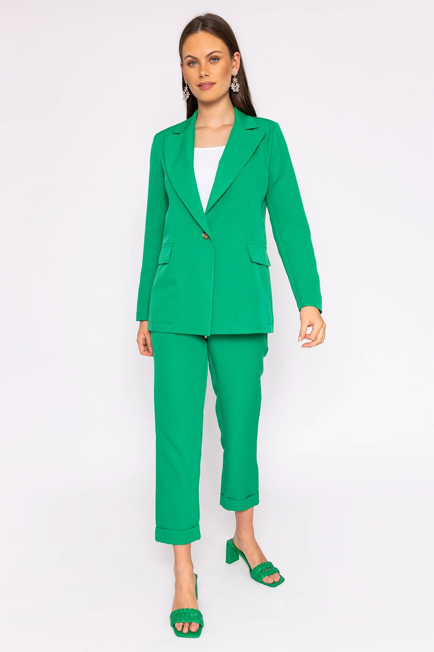Suit Trousers in Emerald