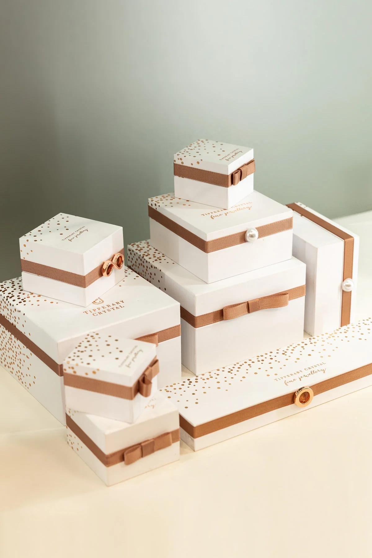 Double Floating Pave Star Necklace in Rose Gold