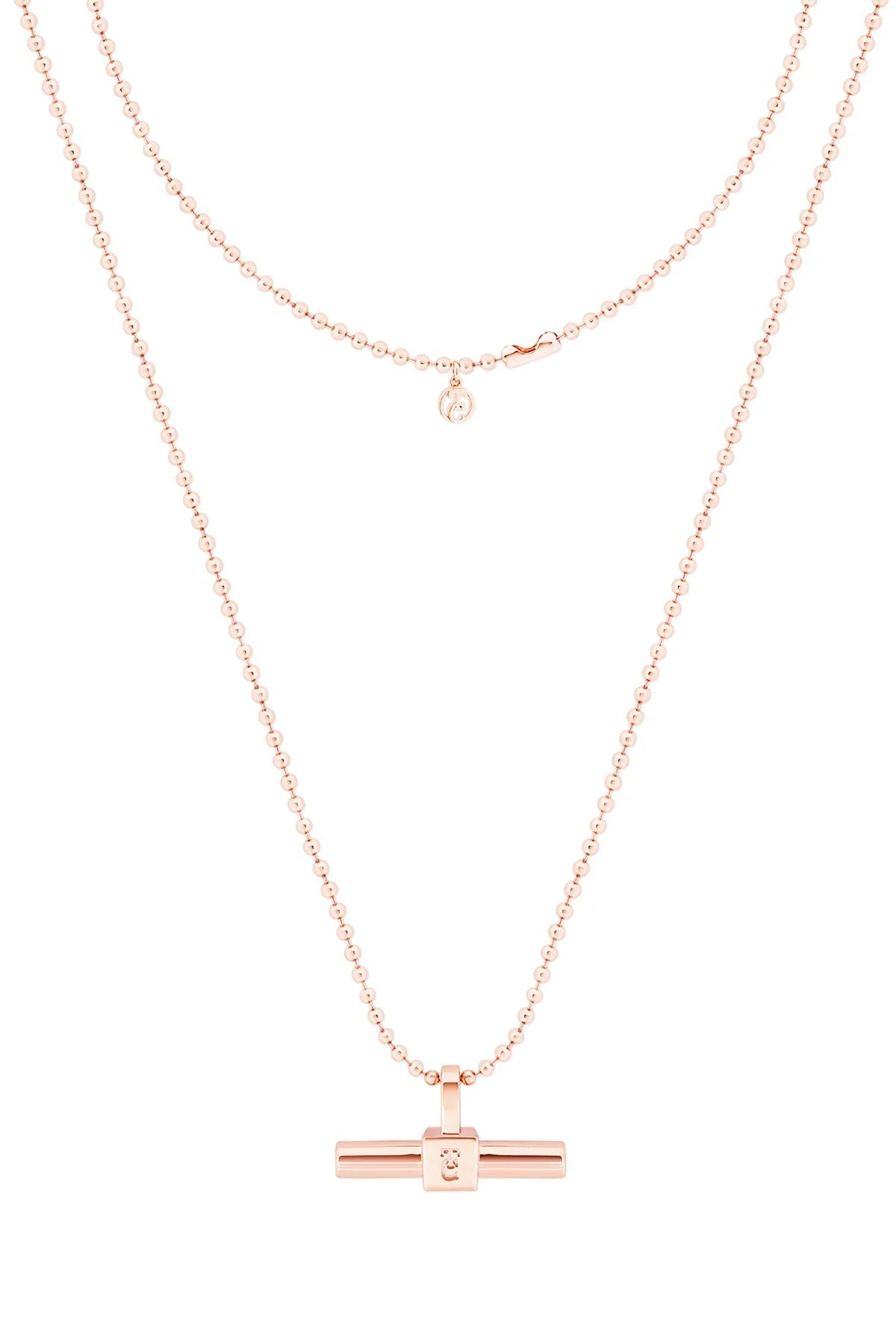 T-Bar Pendant in Rose Gold