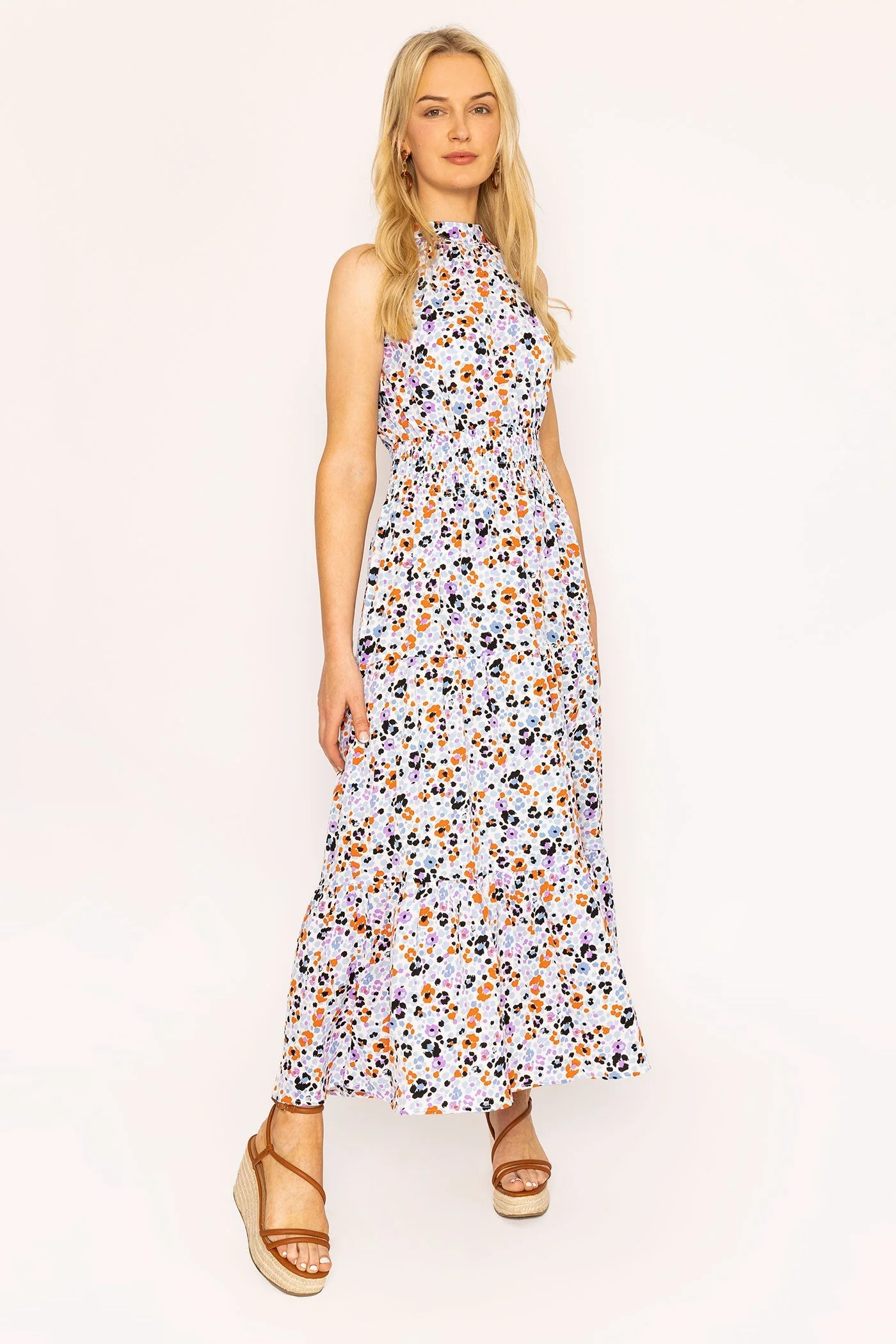 Halter Neck Dress in Light Blue