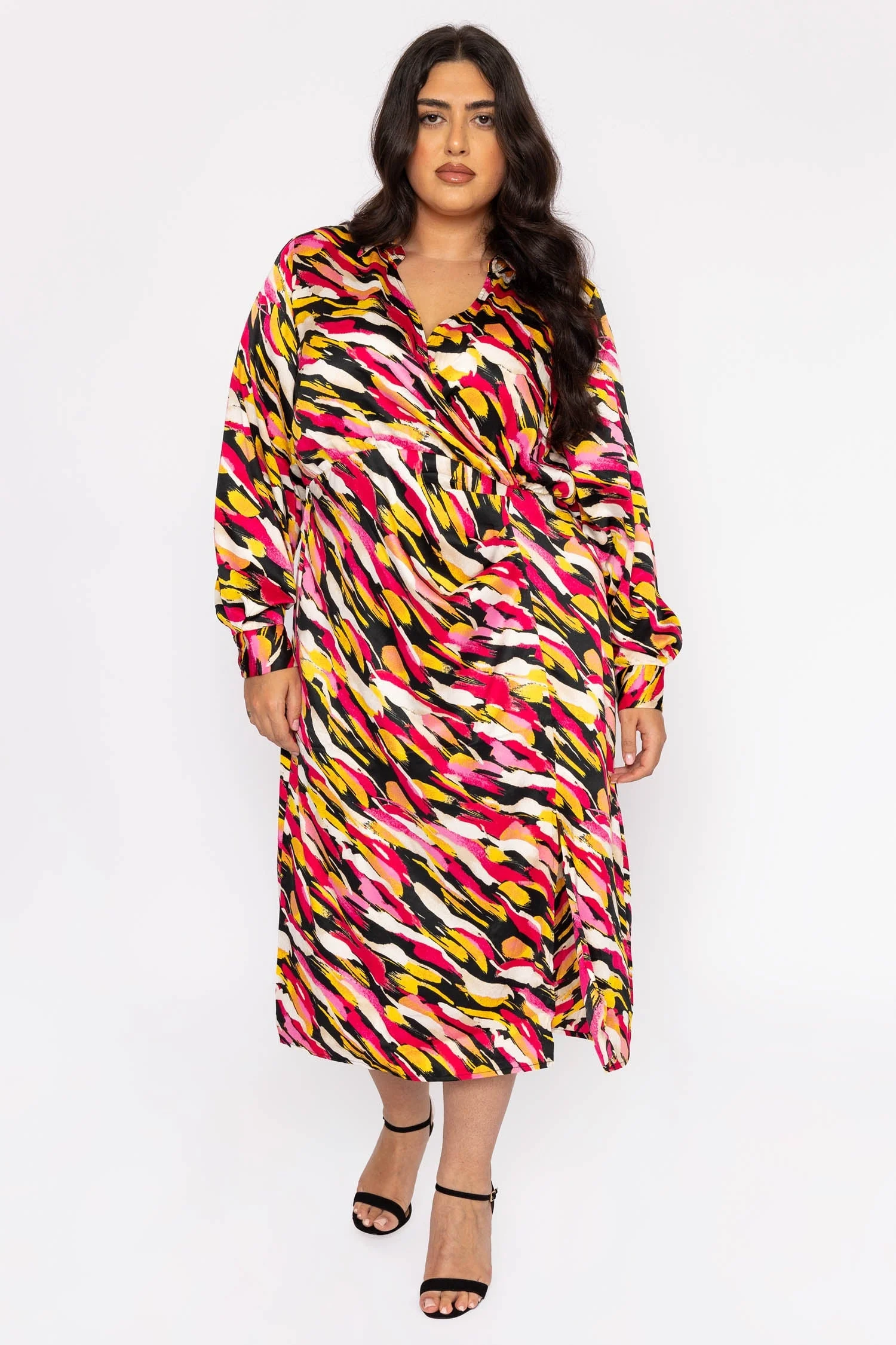 Curve - Kleo Shirt Dress in  Multi Print