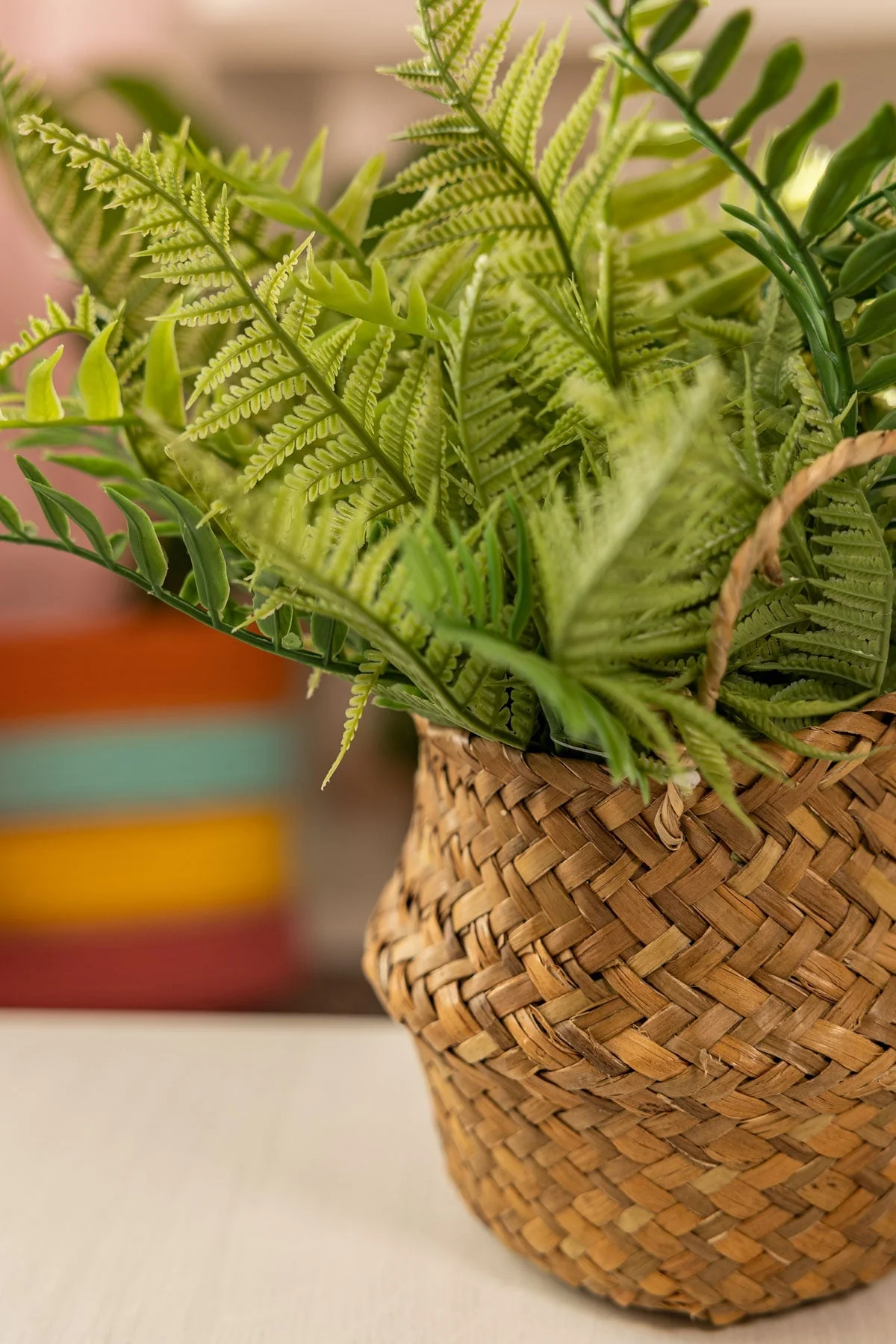Faux Fern Plant In Basket