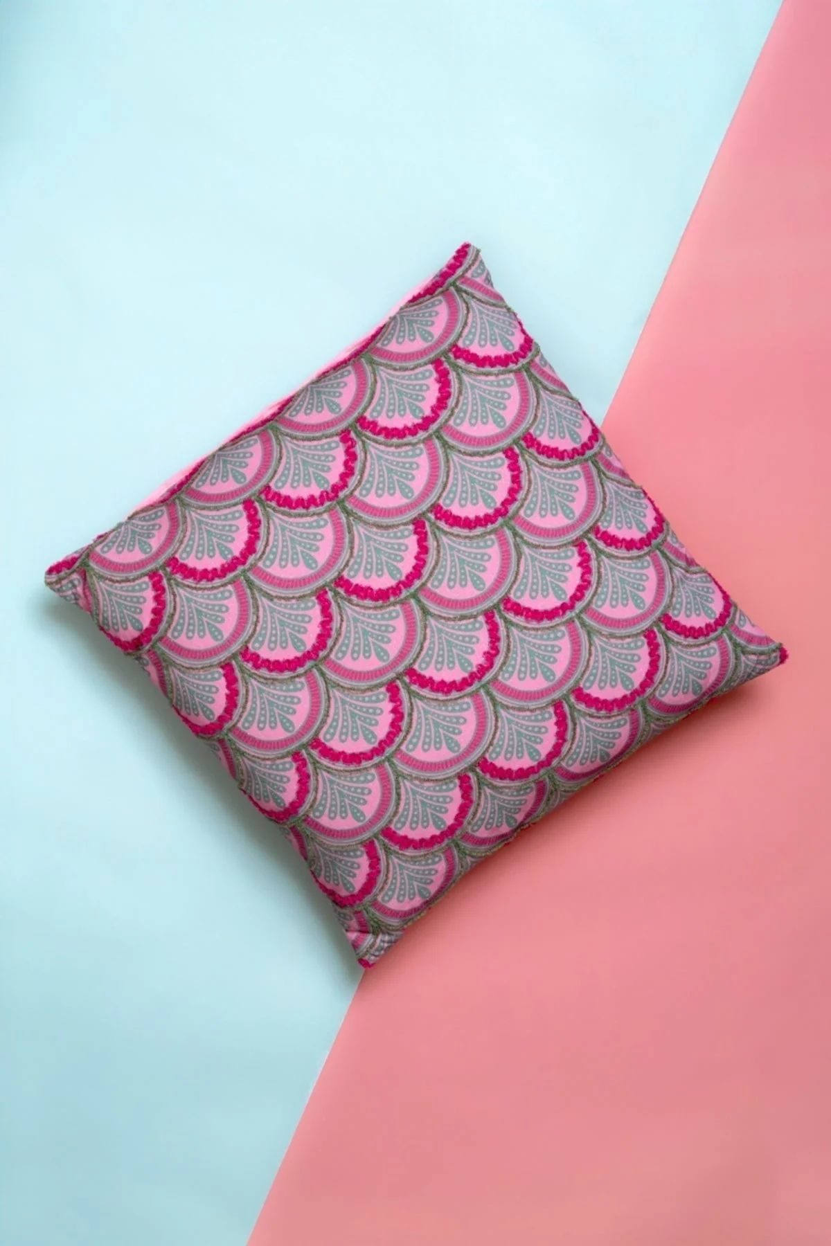 Sloane Pink Printed Cushion