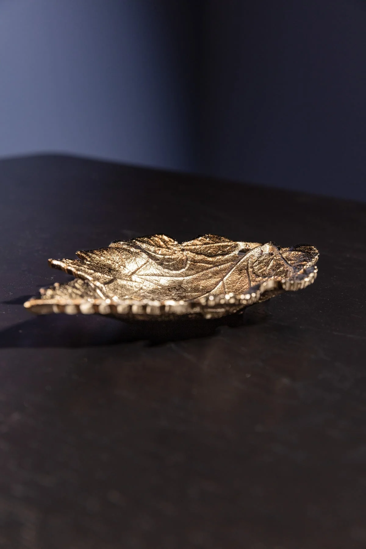 Antique Brass Leaf Platter