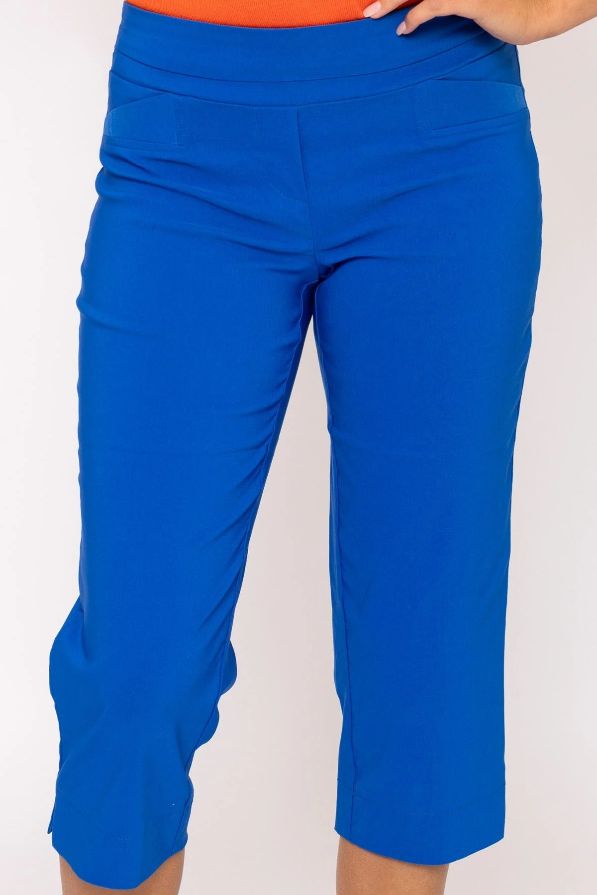 Bengaline Crop Pants in Cobalt