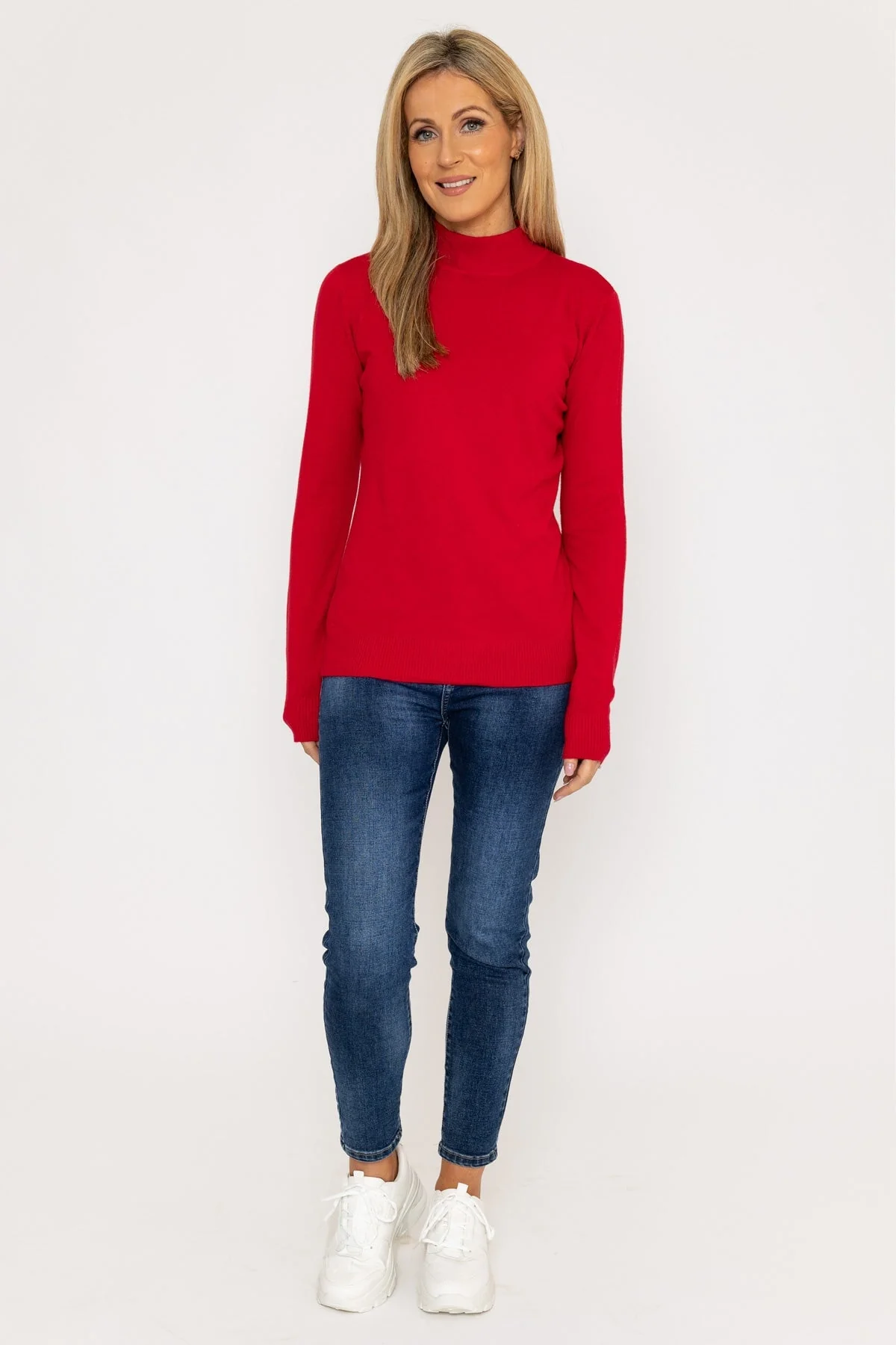 Turtleneck Knit in Red