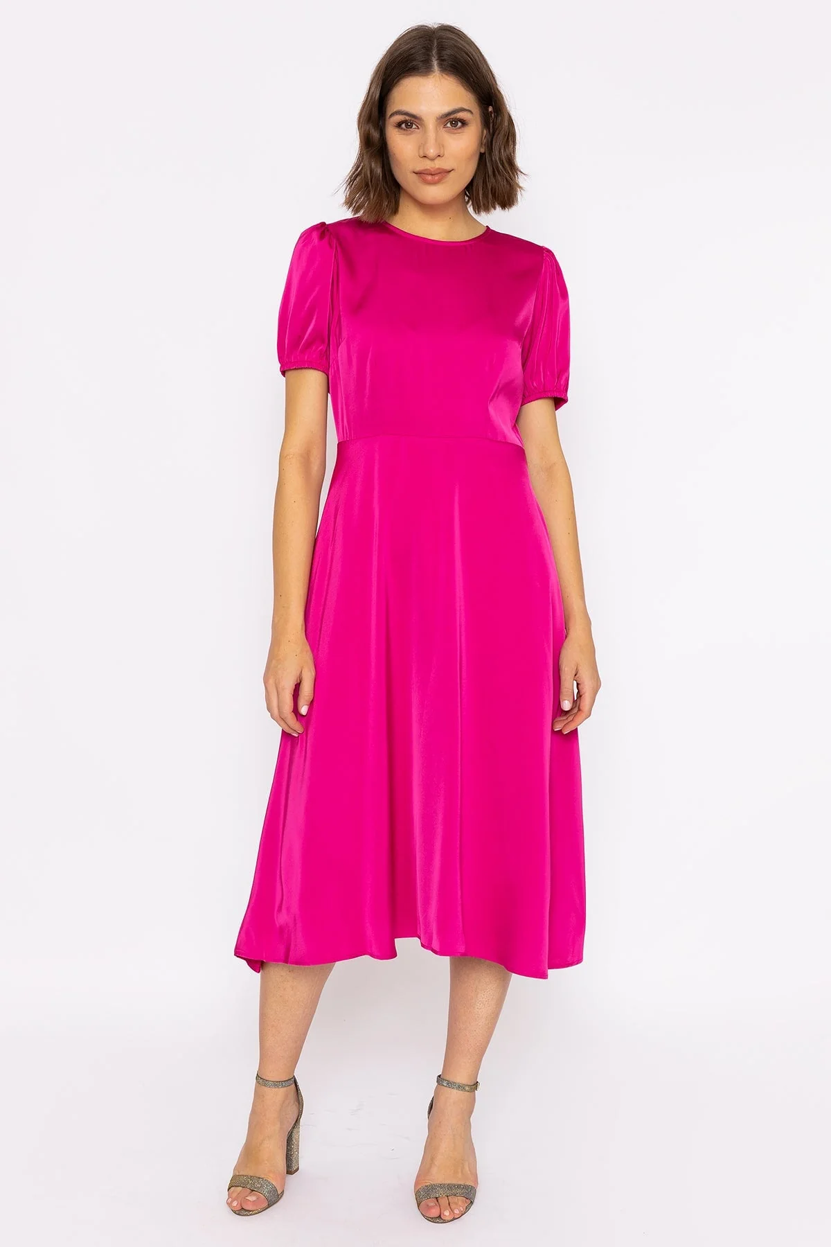 Nina Midi Dress in Pink