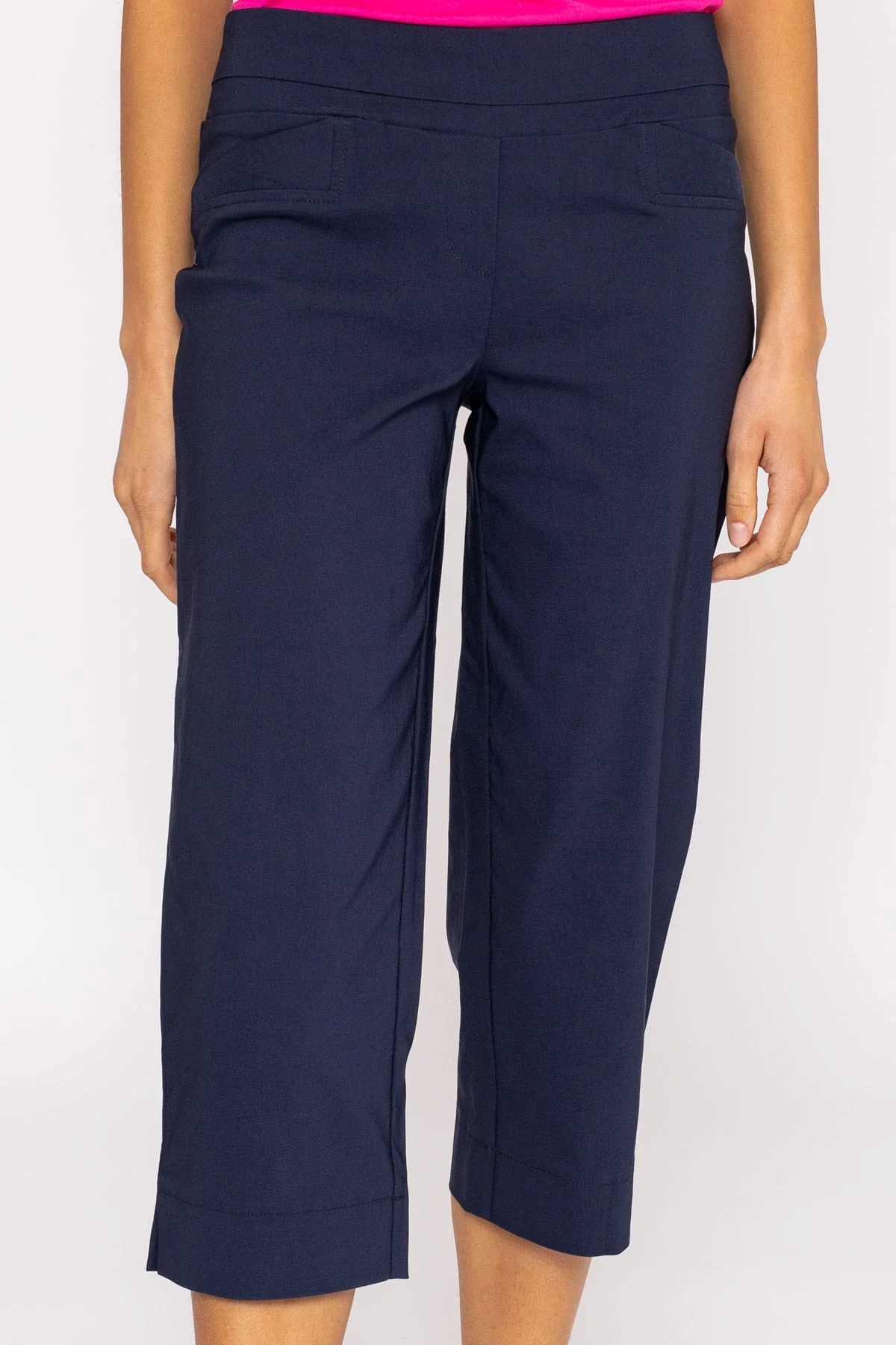 Bengaline Crop Pants in Navy