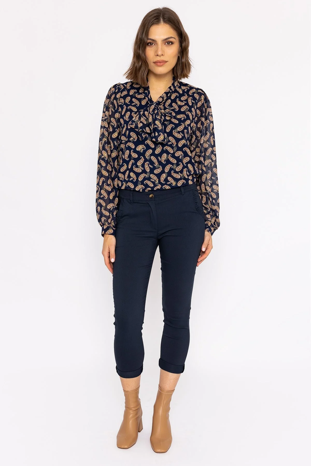 Bengaline Trousers in Navy