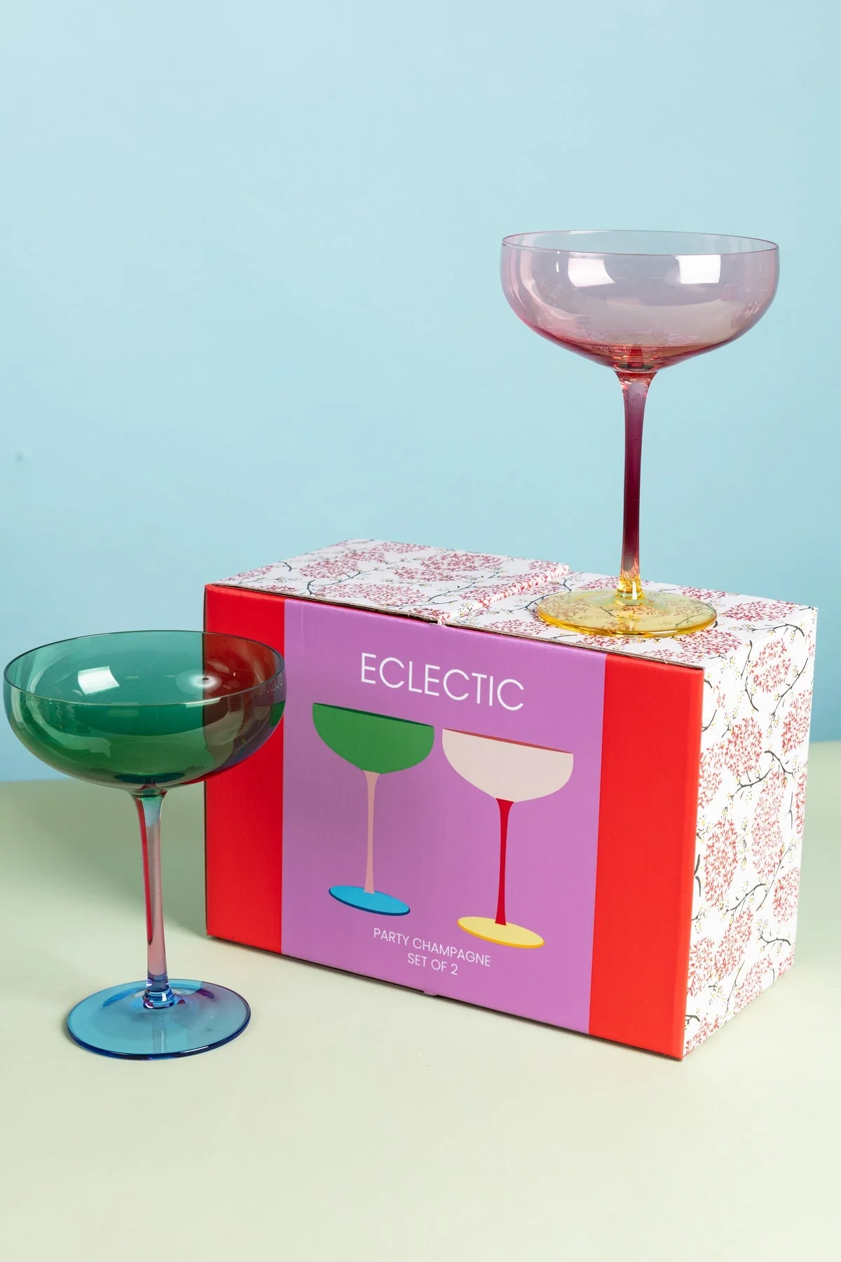 Eclectic Champagne Saucer Set Of 2