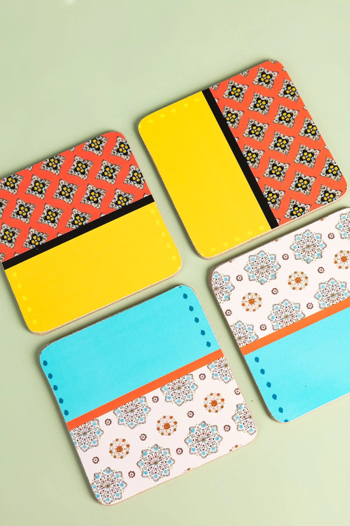 Set Of 6 Eclectic Coasters