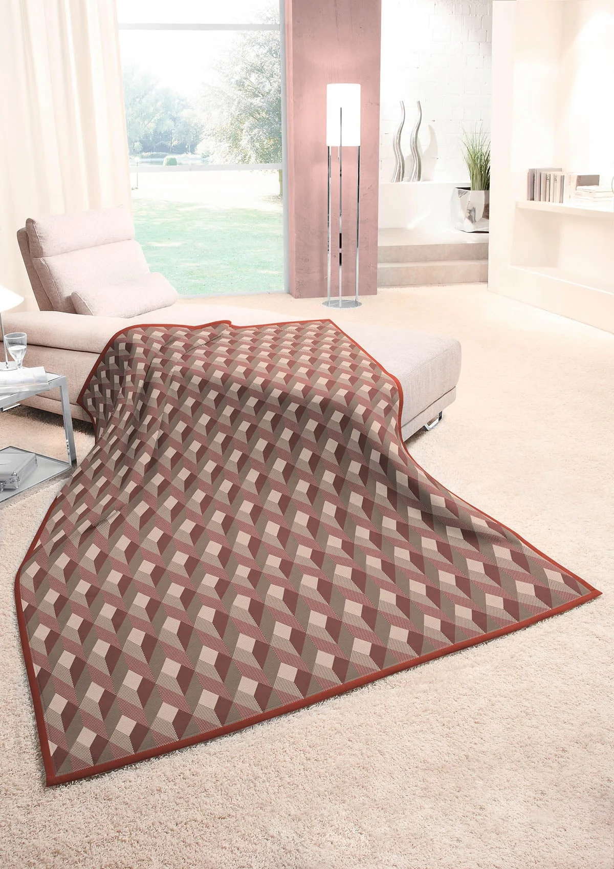 Copper Geometric Throw