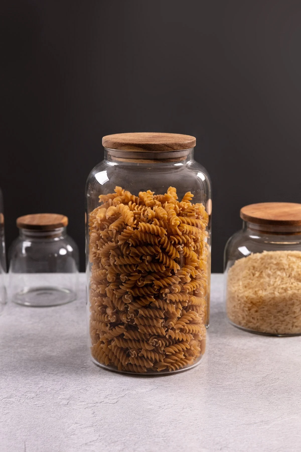 Large Glass Lidded Storage Jar