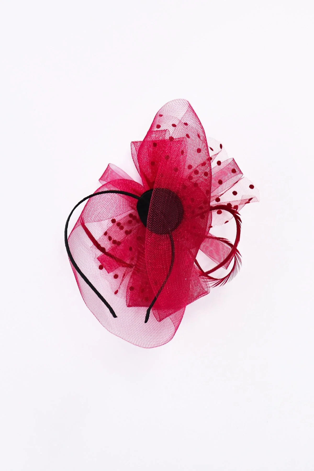 Burgundy Hairband Fascinator