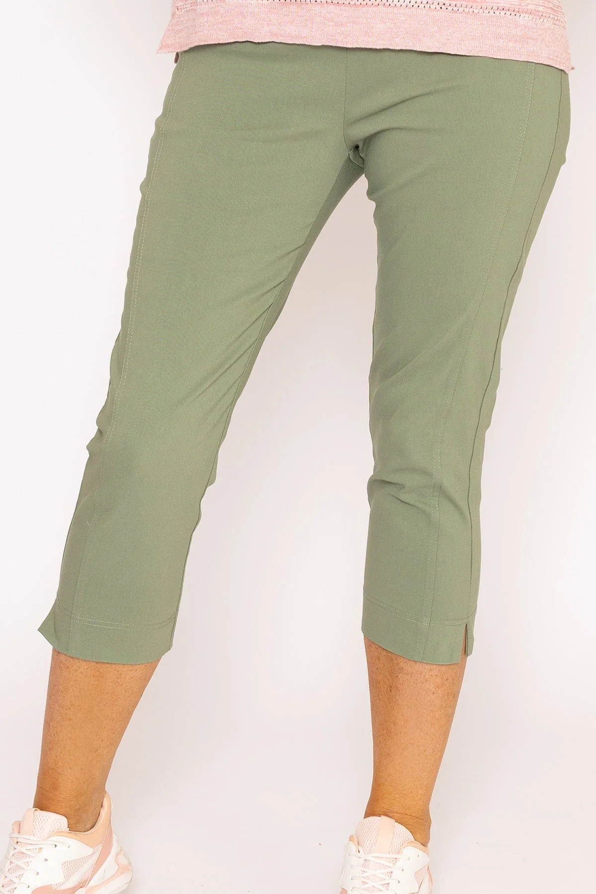 Bengaline Cropped Trousers in Khaki