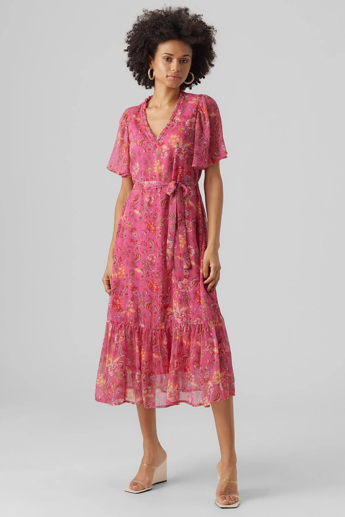 Silo Midi Dress in Pink