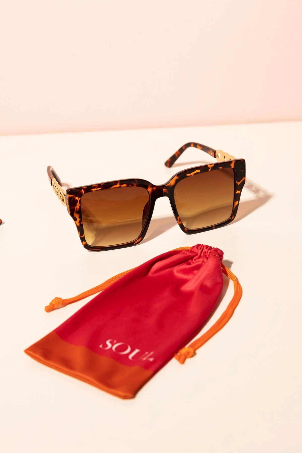 Oversized Rectangle Tortoise Shell Sunglasses