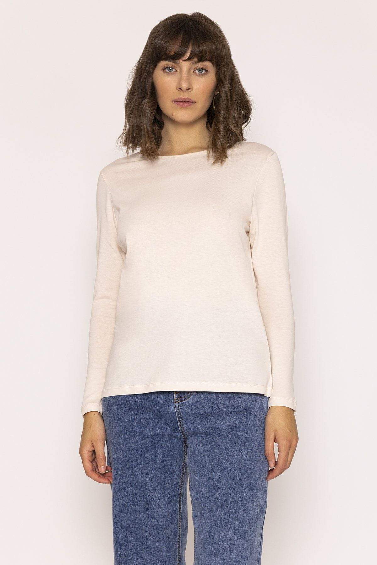 Long Sleeve Basic Tee in Ivory