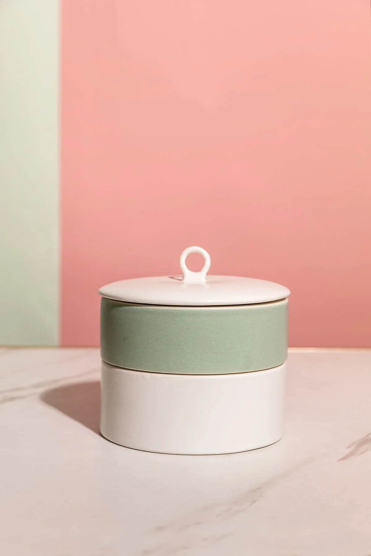 Green Ceramic Stacked Jewellery Box