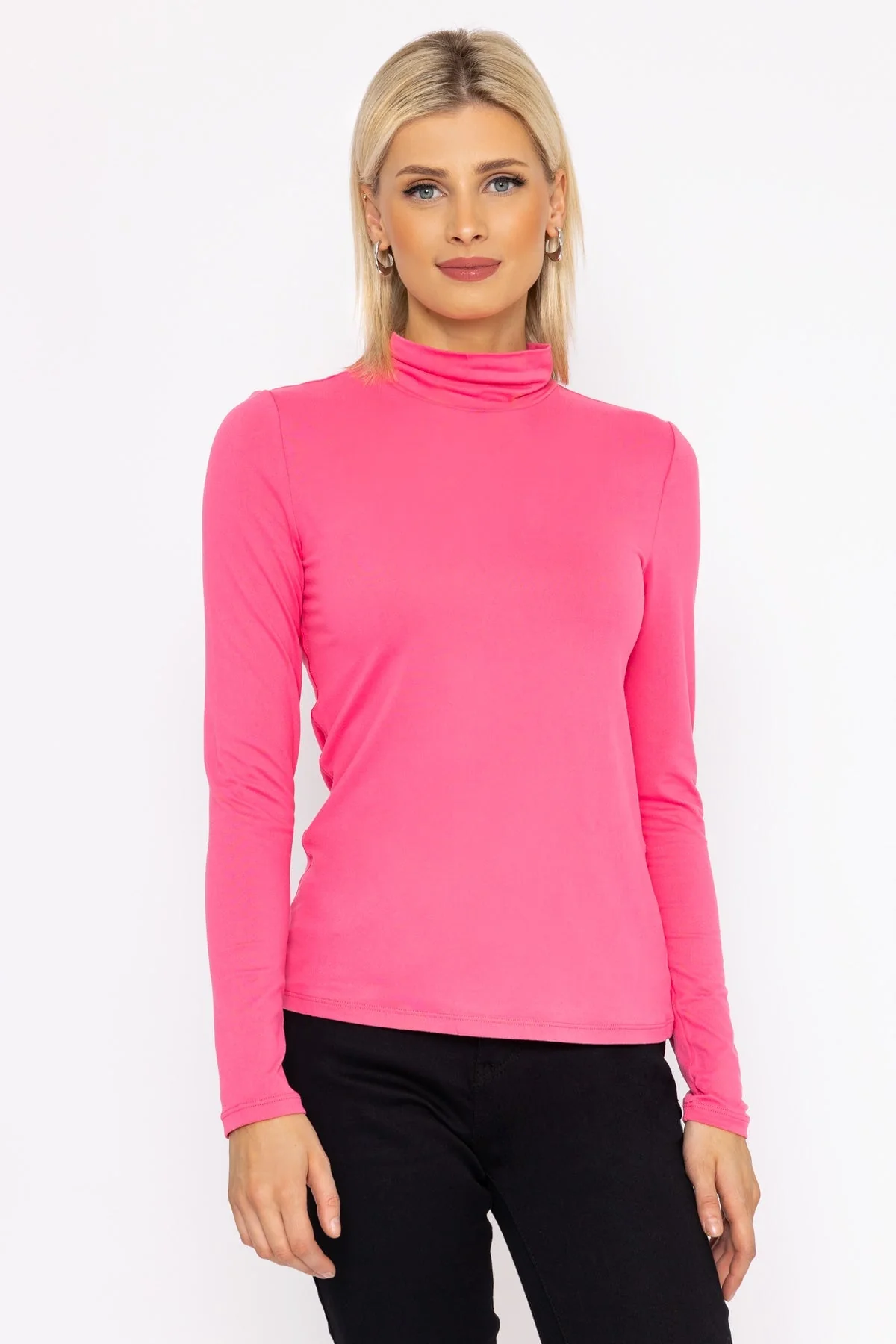 Ina High Neck Top in Pink