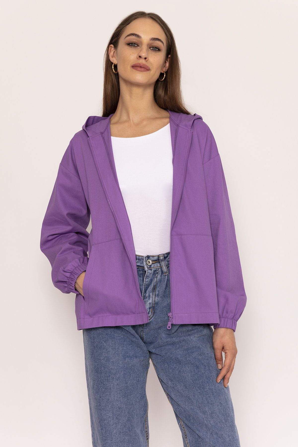 Full Zip Jacket in Lilac