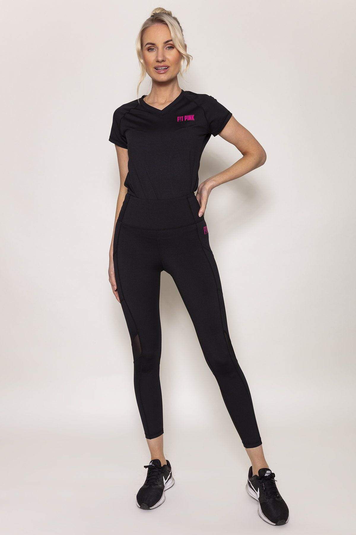Sports Leggings with Deep Side Pockets in Black