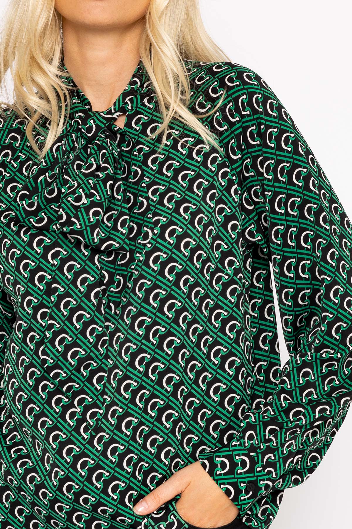 Heritage Print Blouse in Green
