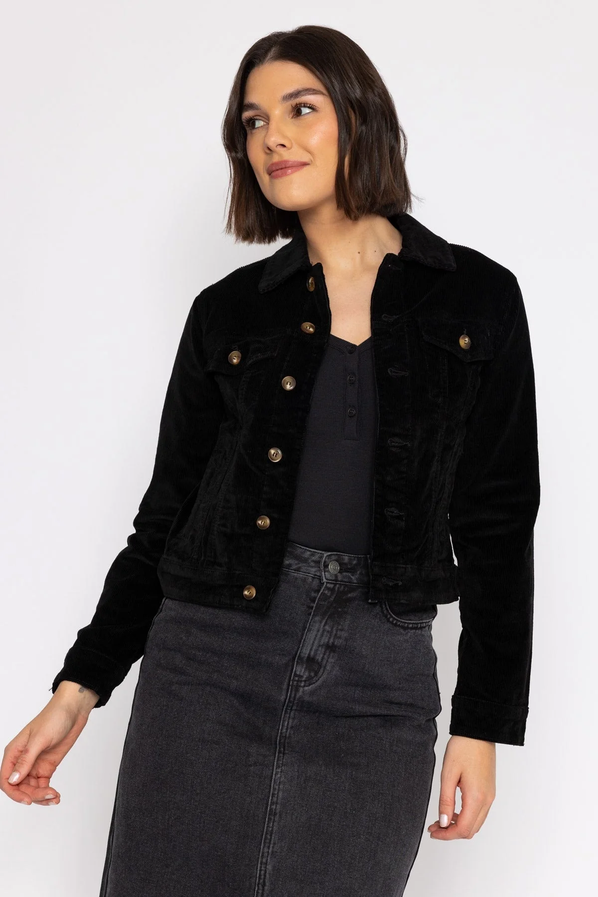 Vaina Velvet Jacket in Black