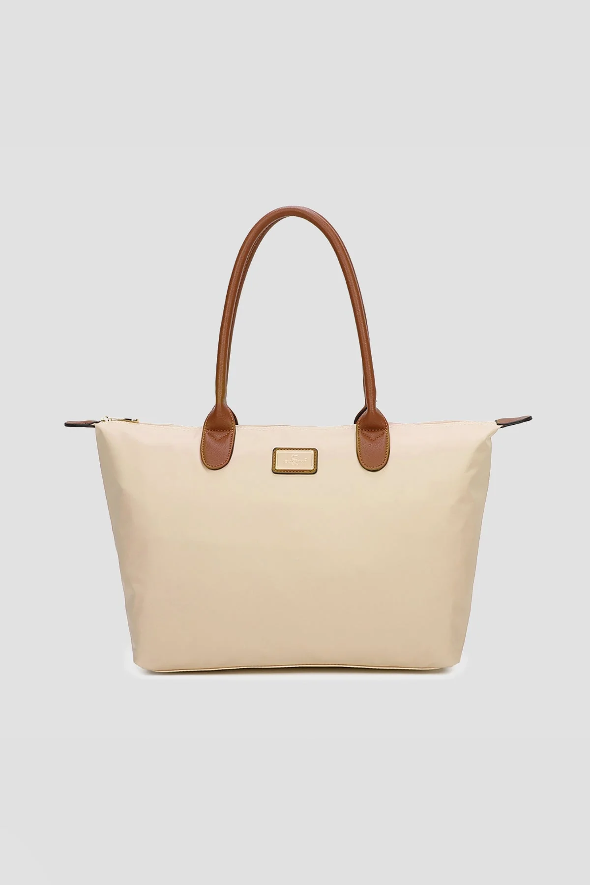 Large Weekender Bag in Beige
