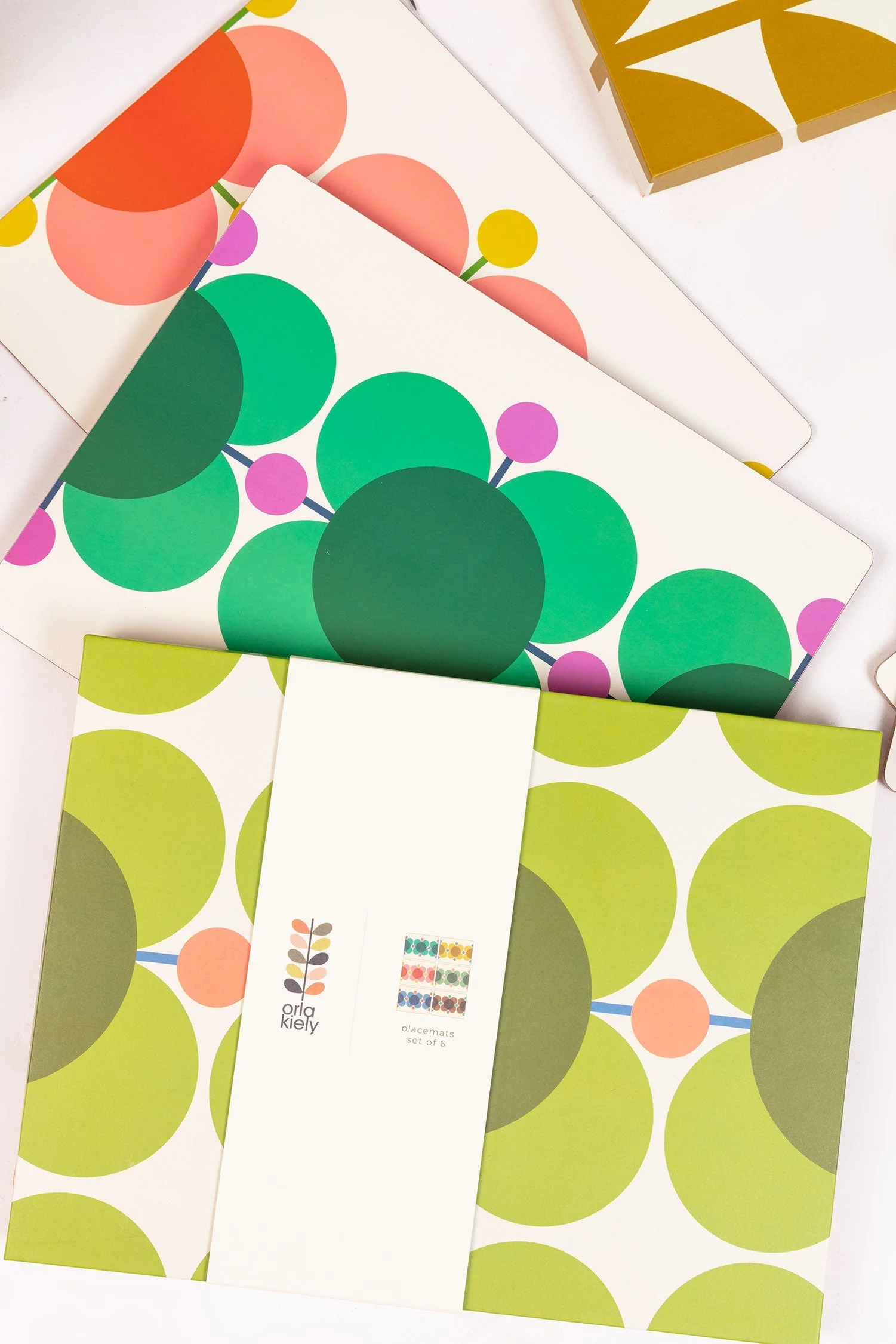 Set of 6 Cork Placemats - Atomic Flower