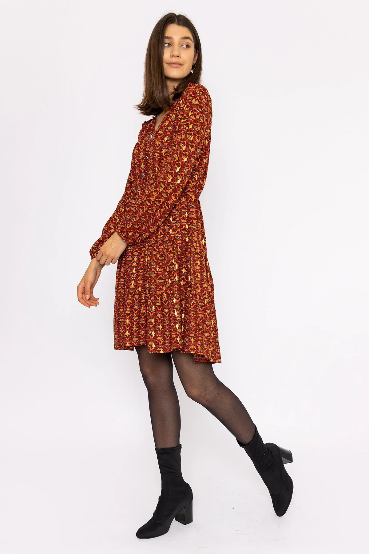 Paris Dress in Multi Print