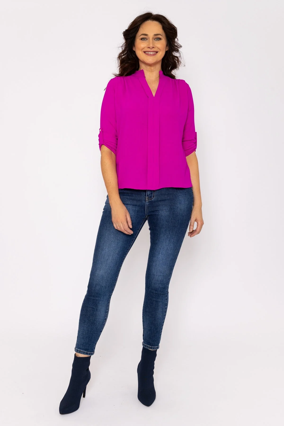 Myra Basic Top in Magenta