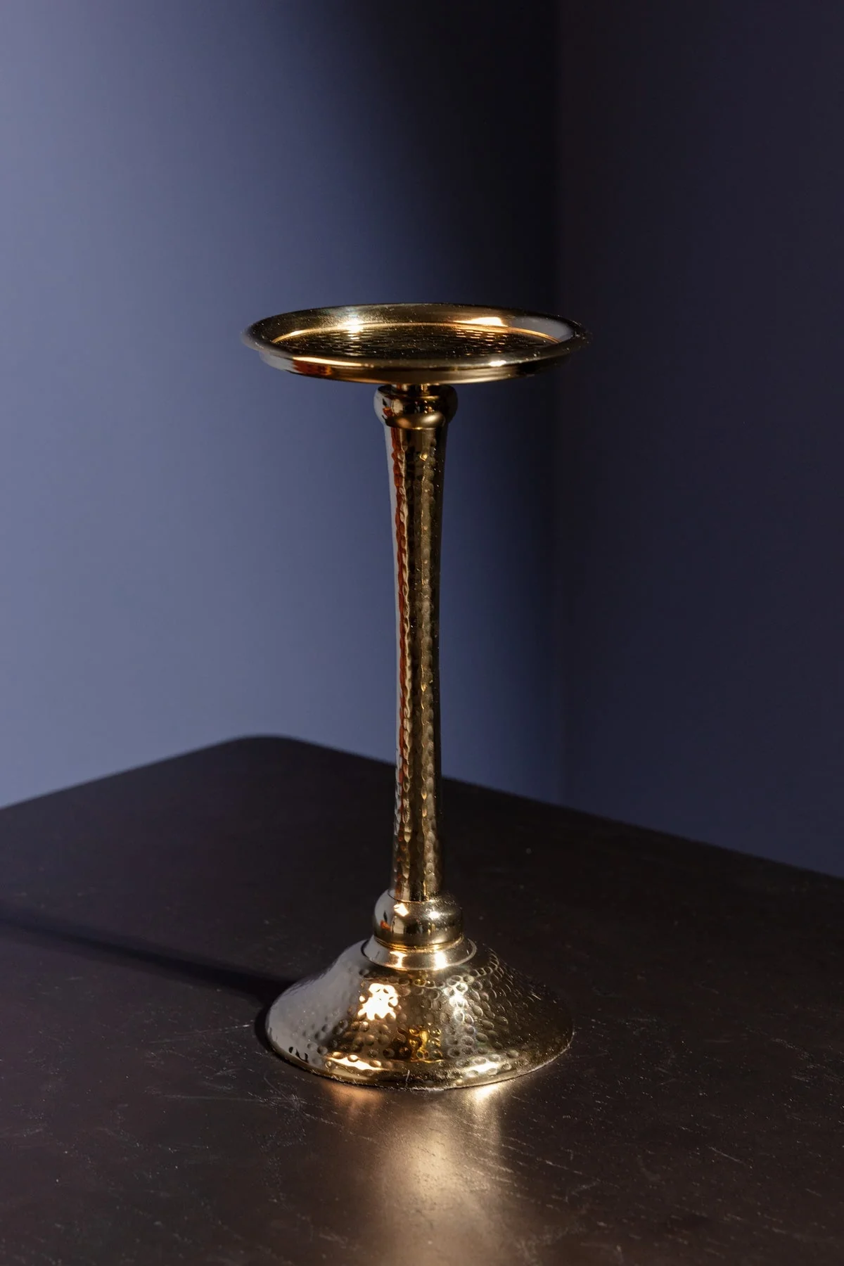 Large Gold Pillar Candle Holder
