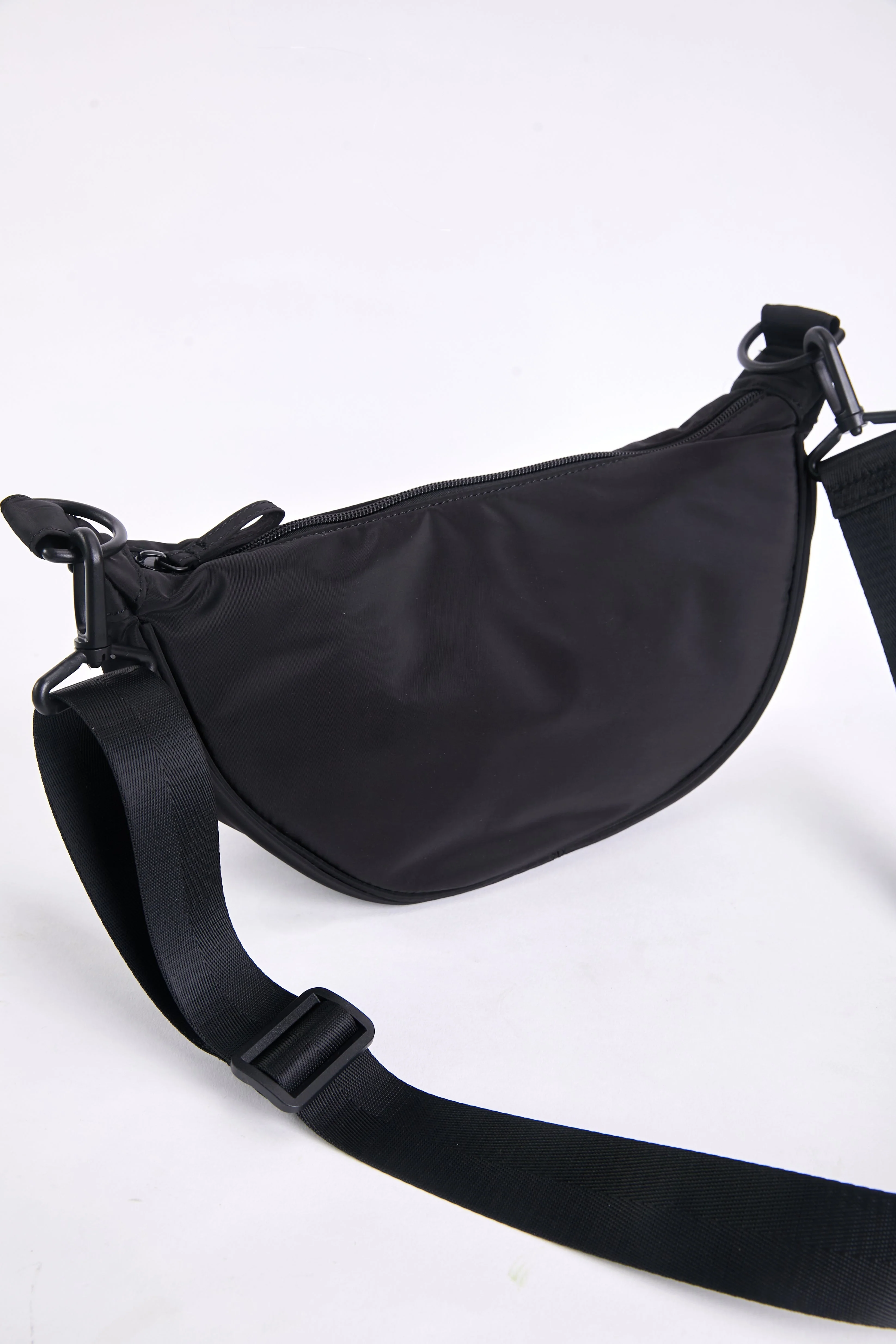 Crescent Shape Crossbody in Black