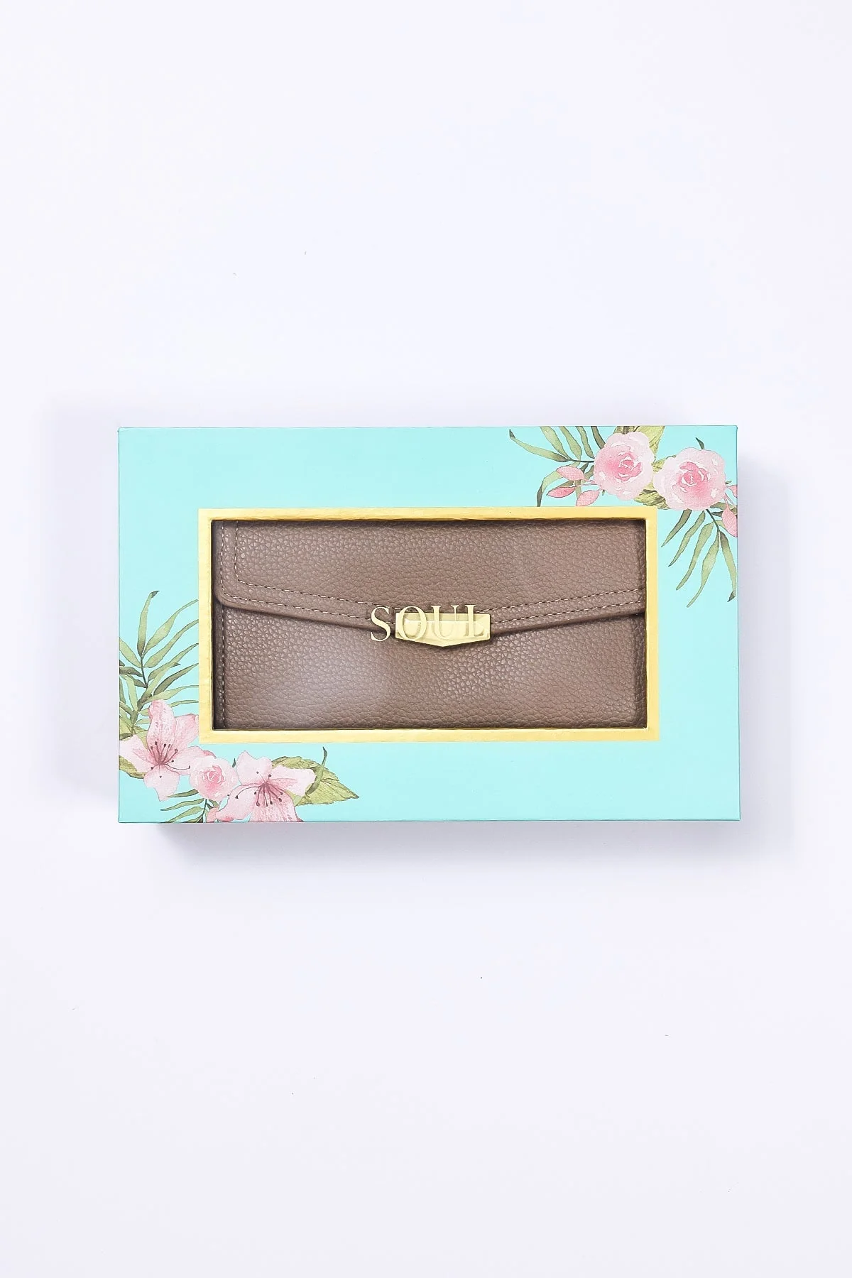 Double Compartment Purse in Beige