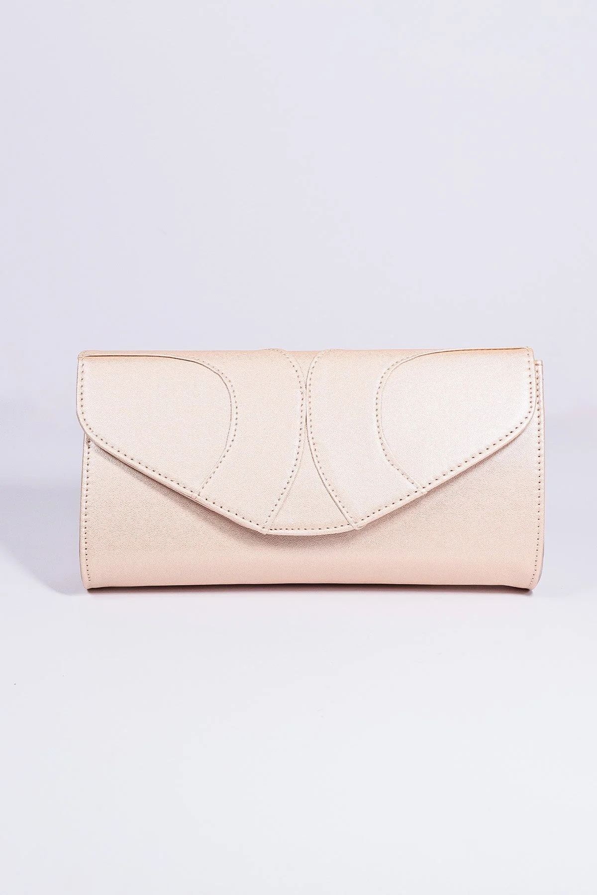 Panel Detail Clutch in Gold