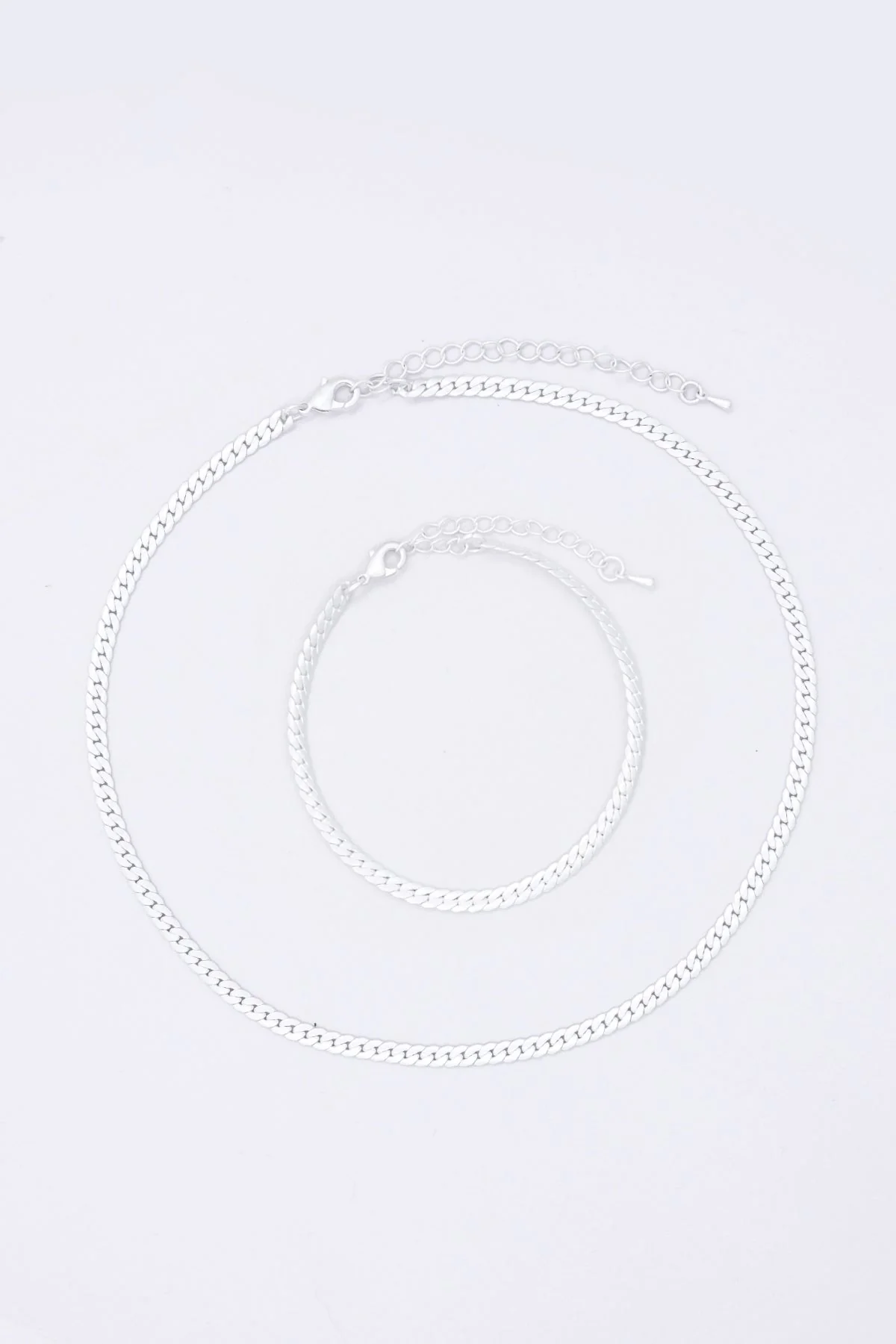 Silver Snake Link Necklace