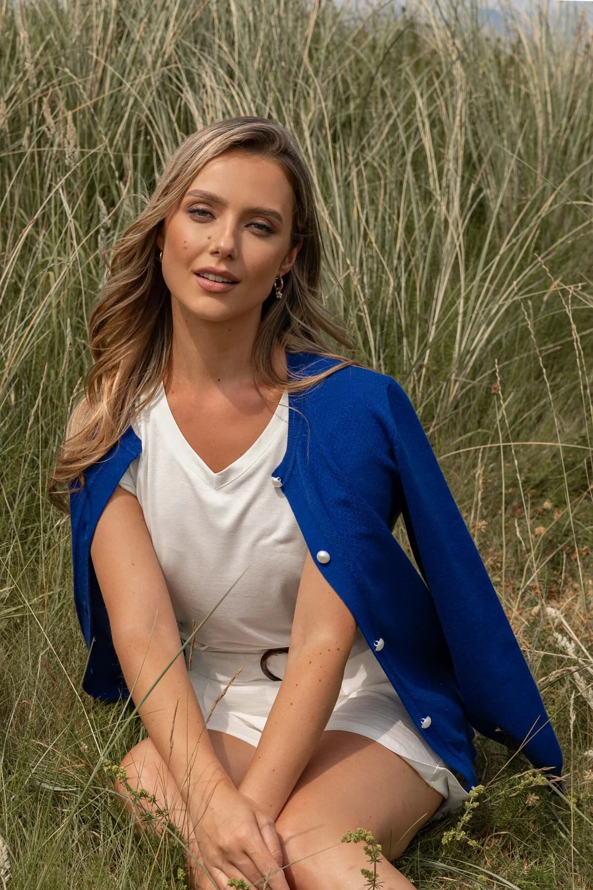 Heart Cardigan in Navy